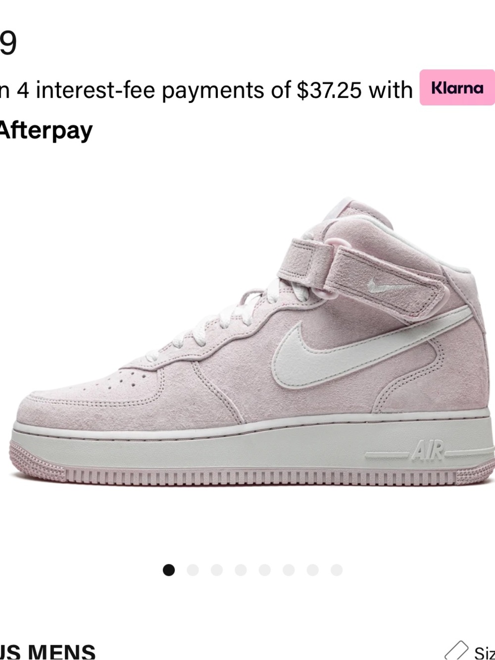 Nike Air Force One Mid-Top Suede Sneakers in Lavender